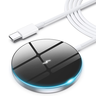 镜面磁吸无线充电器智能保护
