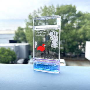 不仅颜值!还解压!油滴新奇液体流沙解压摆件可爱动物儿童玩具