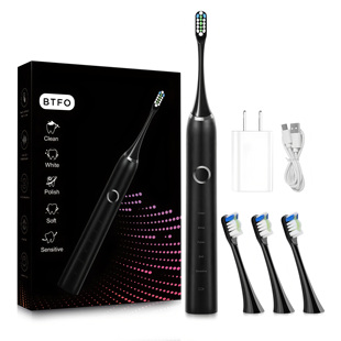 这价疯了！5种模式！配3刷头！外单智能成人声波电动牙刷男女防水