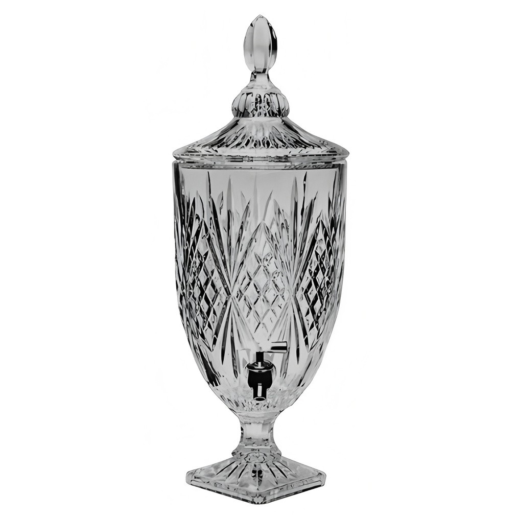 带龙头浮雕水晶玻璃壶