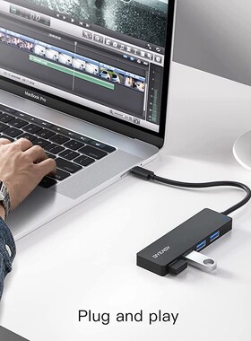 USB口不够买它！出老美Type-c转USB3.1集线器USB3.0扩展坞一拖四