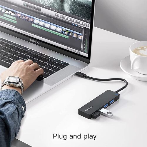 USB口不够买它！出老美Type-c转USB3.1集线器USB3.0扩展坞一拖四