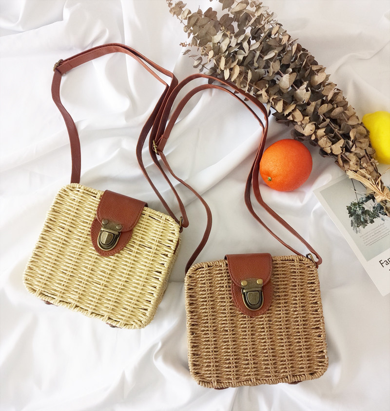 ins热~学院复古彩色小箱子糖果色斜挎小包编织包沙滩包女包藤编包在类目 箱包皮具/热销女包/男包, 女士包袋中 - 来自Buy2taobao.com提供专业的淘宝代购服务