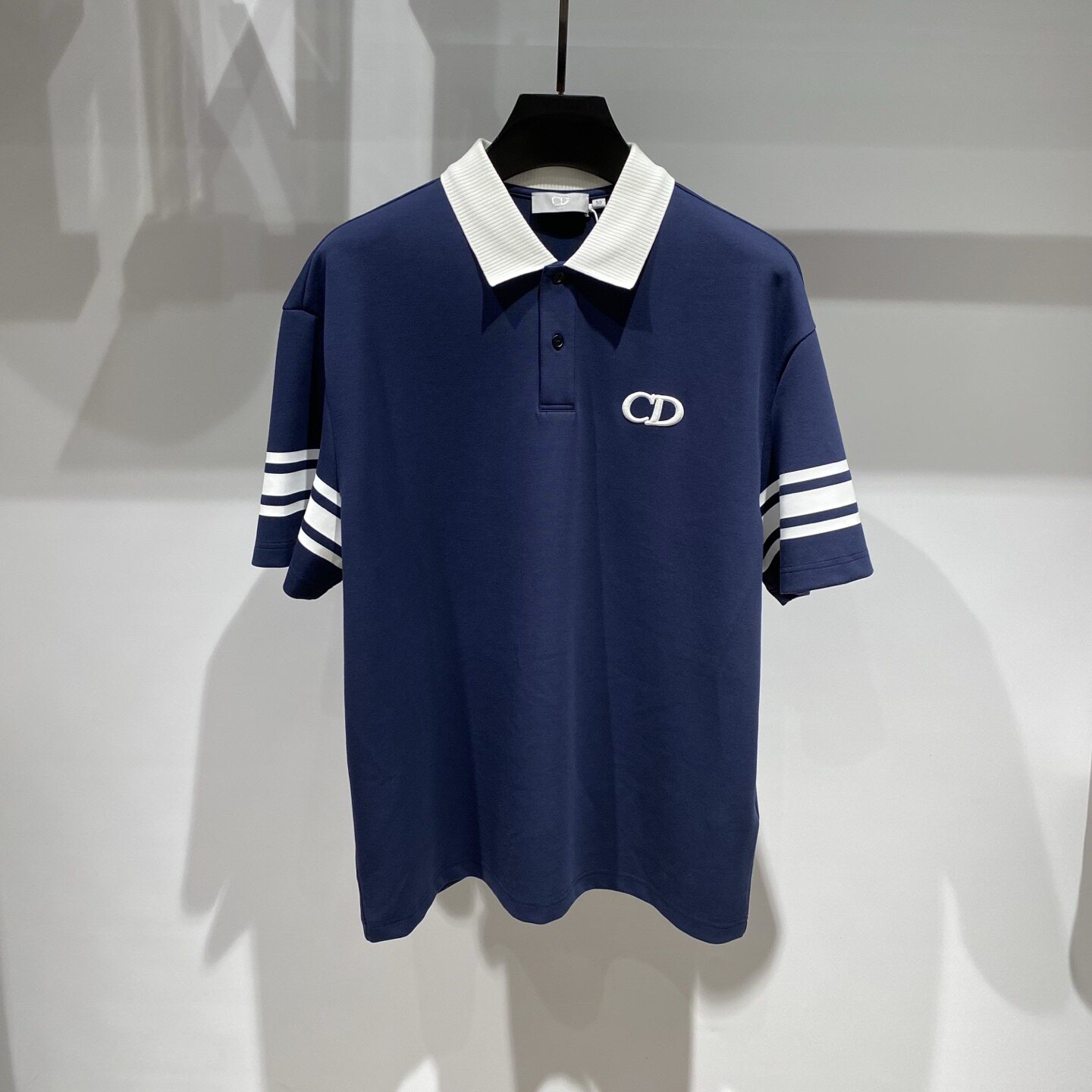CDHOMME 26春夏logo字母刺绣袖臂条纹男士翻领短袖POLO衫 860615