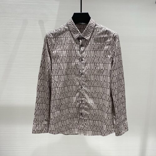 特惠DOSERMO丹西摩 秋冬款logo字母满身印花男士长袖衬衫 153185