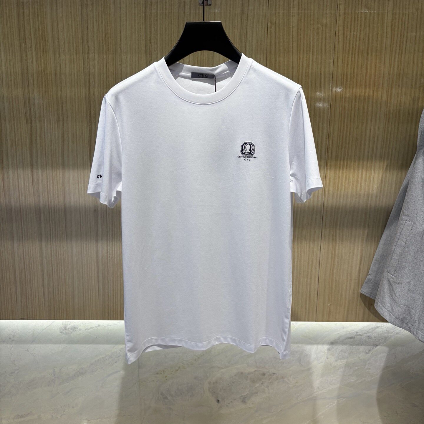 CNC男装 26春夏新款logo字母印花莫代尔男士圆领短袖T恤 266252