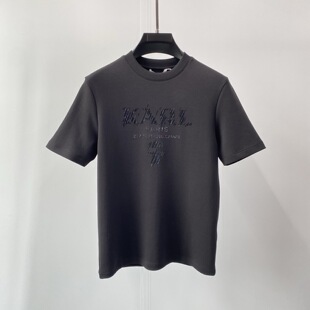 短袖 卡尔老佛爷logo字母烫钻印花男士 T恤 Lagerfeld 特惠Karl