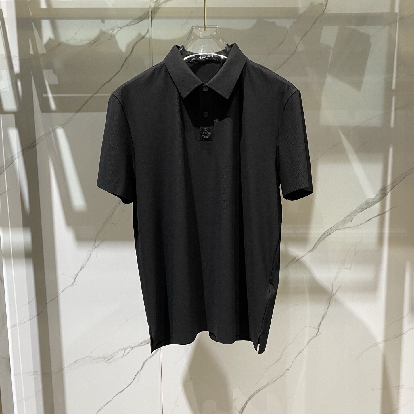 Aquascutum雅格狮丹 26春夏新款logo字母图案印花男士短袖POLO衫