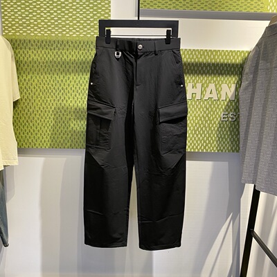 BRAY STEVE ALAN 26春夏侧边口袋logo字母刺绣男士工装直筒休闲裤