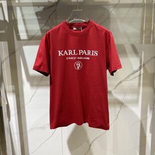 短袖 Karl 老佛爷logo字母印花做旧男士 26春夏新款 T恤 Lagerfeld