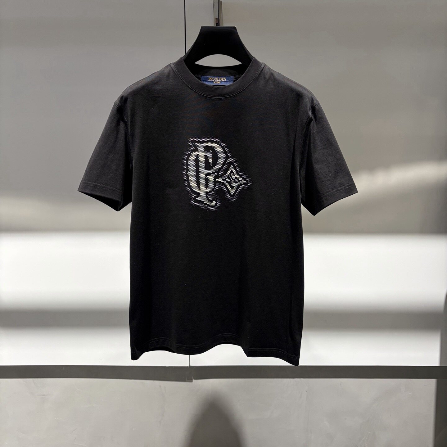 PP.GOLDEN 26春夏新款logo字母立体印花男士圆领短袖T恤622009