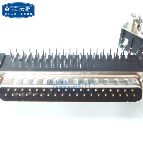 【高科美芯】 串口座DB37 弯针 公头黑胶 D型 连接器 接插件（一