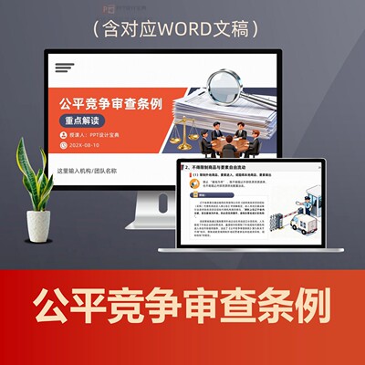 公平竞争审查条例解读PPT课件 统一大市场政策措施营商环境优化