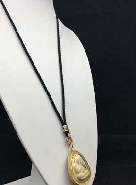 原创纯银快拆扣挂绳佛牌链子