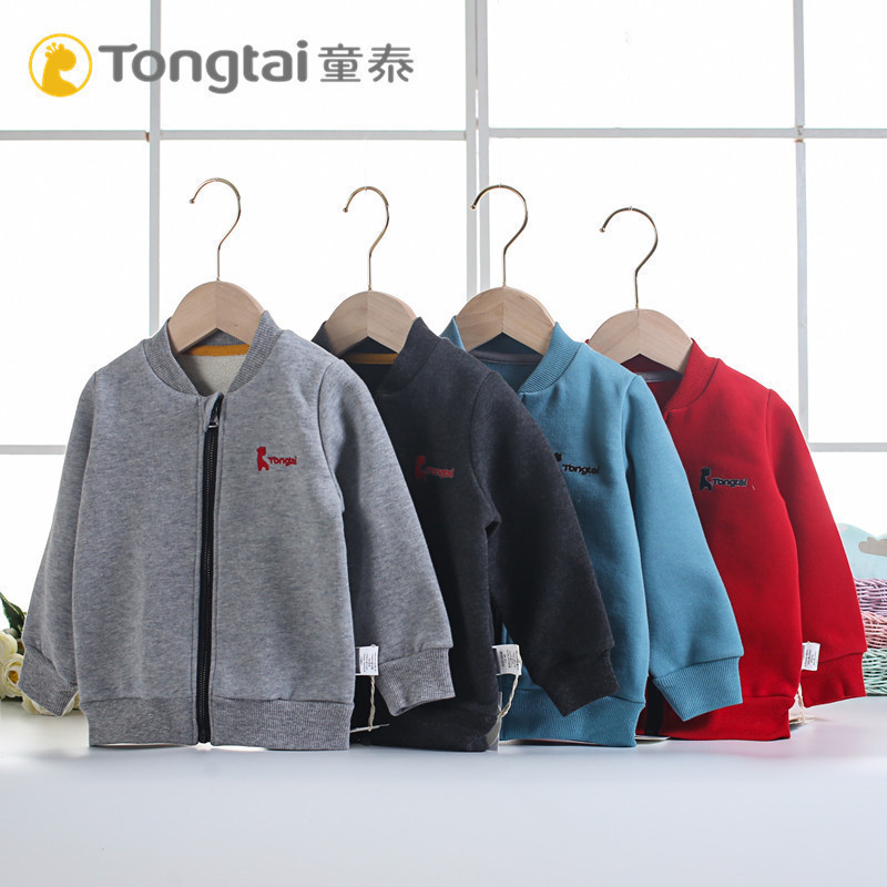 童泰春款纯棉运动1-3薄款拉链衫图片