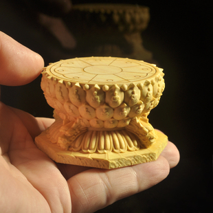 铭胜黄杨木雕佛像神像莲花座万佛朝宗龙形底座居家实木加高台垫