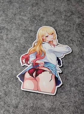 日漫美女车贴二次元车贴画划纹贴超级摩托贴画D2970