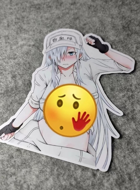 酱改装汽车摩托卡通反光贴痛车小窗卡哇伊美女车漫画贴D2390