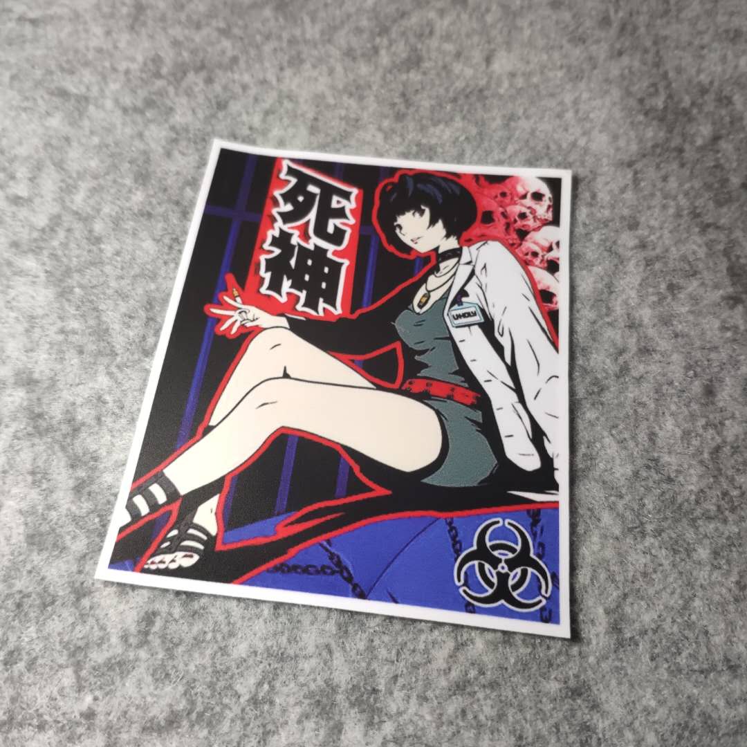 二次元日漫改装痛车摩托贴电动车老婆酱侧窗JDM烫画D1608