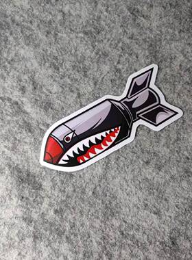 卡通鲨鱼画二次元漫画老婆酱改装汽车摩托贴纸痛车小窗车贴D2268