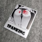 日漫黑白改装 JDM个性 二次元 红手印侧窗痛车摩托贴电动车烫画D2049