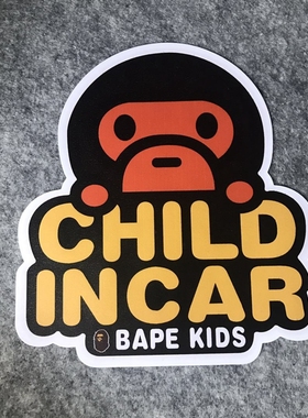 改装车贴汽车贴纸BABY车贴chilo in car 后窗贴划痕车贴D229