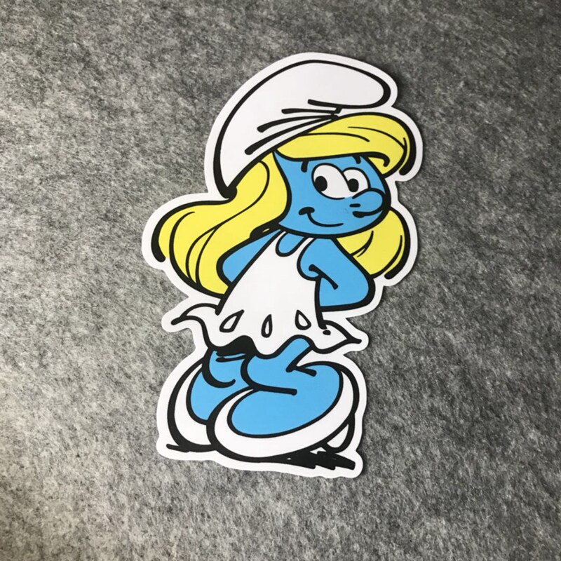 改装车贴蓝精灵蓝妹妹滑雪板滑板箱贴划痕车贴漂移贴d434