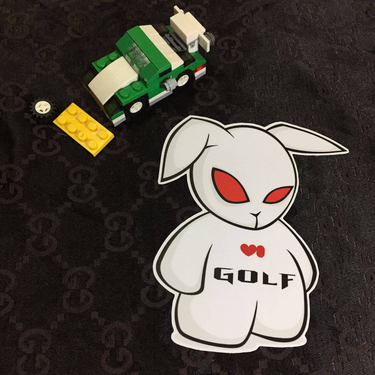 尚酷golf疯兔子大众高尔夫车贴GTI德系车贴汽车外事划痕反光D28