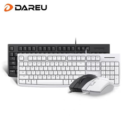 DAREU 达尔优lk185t键盘鼠标套装有线办公家用台式机电脑防水键鼠