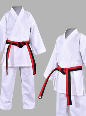 WKF认证标准空手道道服儿童空手道道服纯棉透气成人训练服比赛服