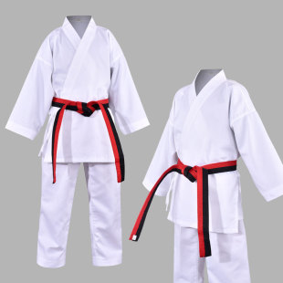 WKF认证标准空手道道服儿童空手道道服纯棉透气成人训练服比赛服