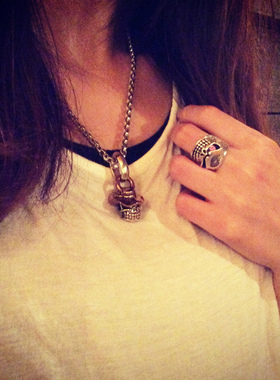 美国骷髅纯银配饰吊坠现货