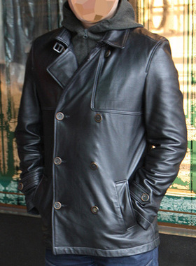 美产Cockpit霍华德休斯牛皮短风男皮衣冬季修身Z21P025现货