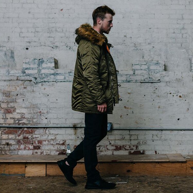 美国阿尔法alpha修身版男士长款东北潮流防寒服大衣n3b现