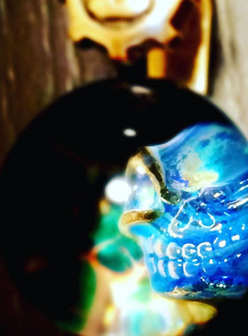 琉璃珠骷髅配饰时尚风现货银吊坠