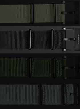 【C4户外】MTM 黑色北约尼龙 表带 24毫米 现货