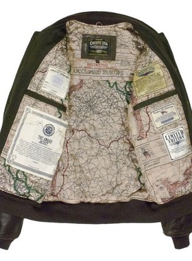 美国Cockpit TOP GUN Varsity 壮志凌云拼接飞行皮衣夹克Z25P019W