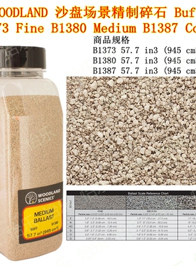美国WOODLAND Buff B1373 B1380 B1387 高达铁路模型沙盘场景碎石