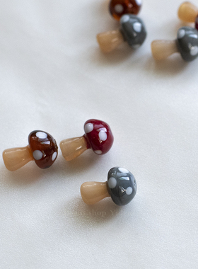 [Yidian]mashroom迷你小蘑菇玻璃珠 多色入