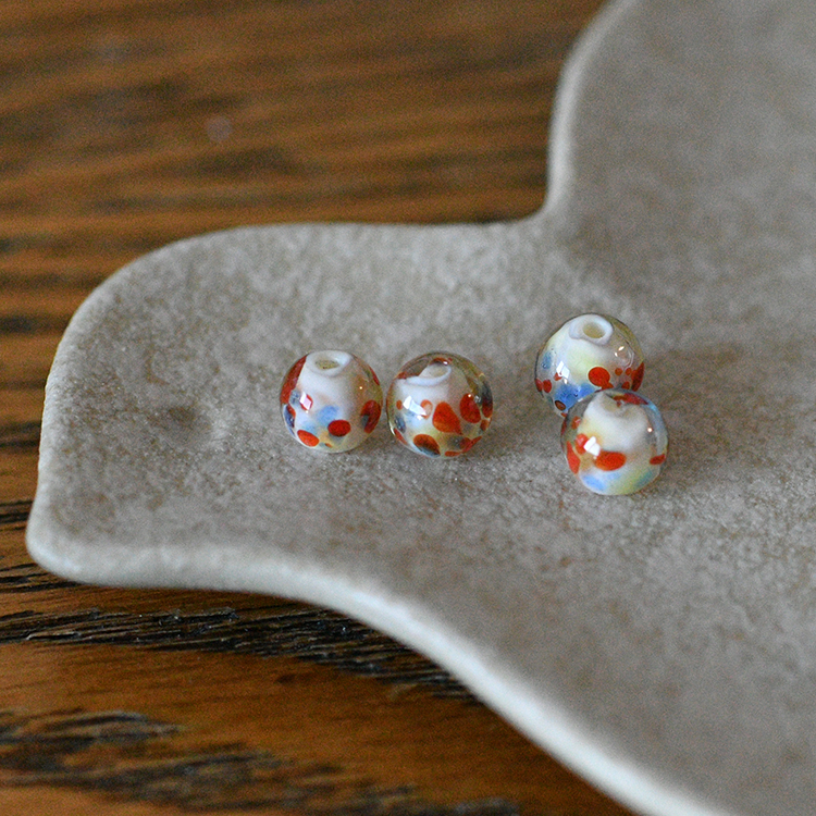 玻璃油画配色灯工珠DIY串珠配件