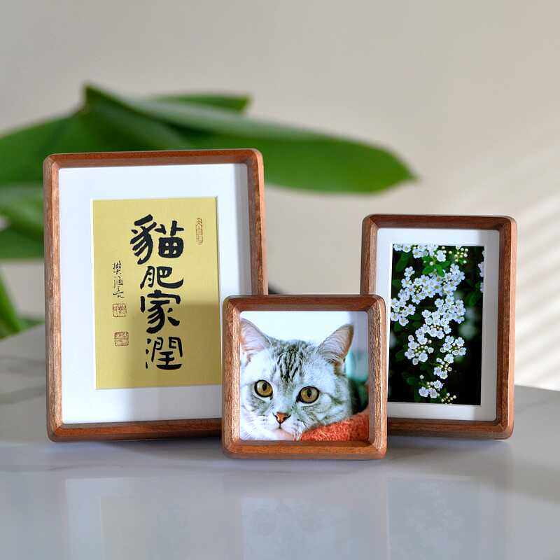 6寸挂墙定制装裱相框实木高级感