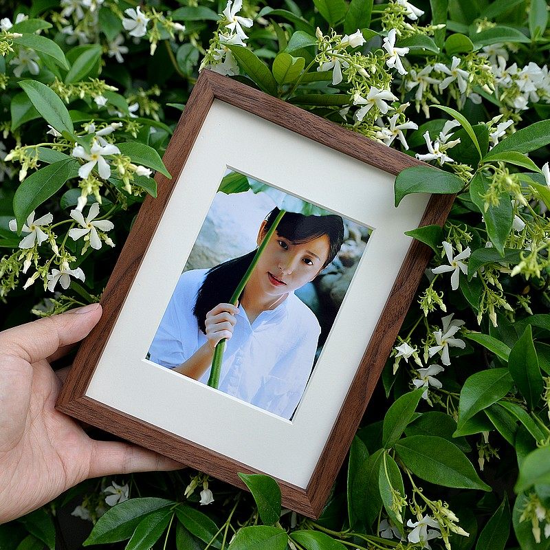 实木相框摆台洗照片8榫卯黑胡桃