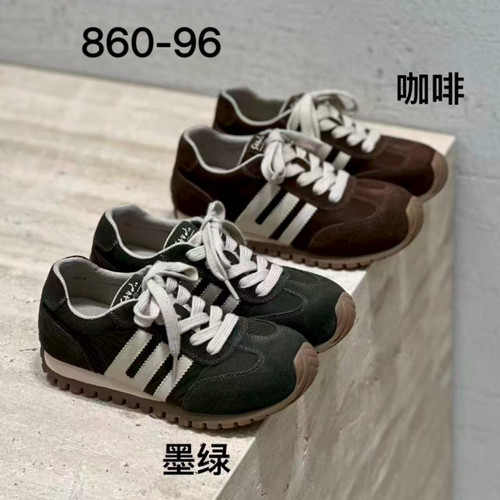 诗路花语七彩青春2026秋款时尚百搭休闲鞋女真皮阿甘鞋女鞋860-96