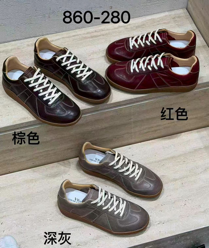 诗路花语V6M新款2026秋冬款真皮休闲鞋平底德训鞋女鞋板鞋860-280