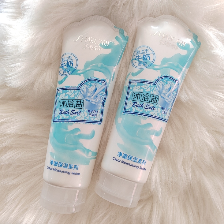 莎卡特牛奶香型沐浴盐后背祛痘沐浴露搓澡盐沐浴乳搓澡去角质清爽