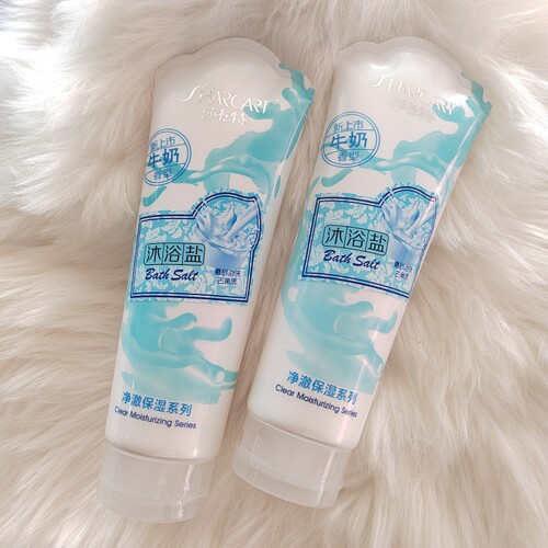 莎卡特牛奶香型沐浴盐后背祛痘沐浴露搓澡盐沐浴乳搓澡去角质清爽
