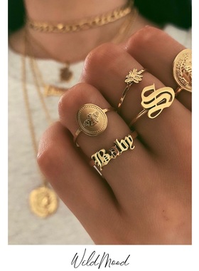 wildmood野生士多原创开口戒指