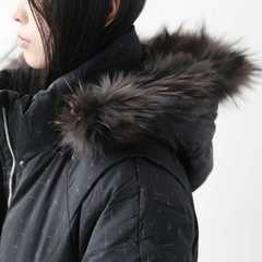 特价秋冬女士白鸭绒大毛领羽绒服保暖貉子毛中长款连帽真毛领外套