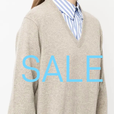 外贸原单 荷兰单MERLIN中长款知性优雅宽松羊绒衫V领连衣裙