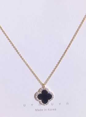 网红同款项链女潮贝壳白色水钻